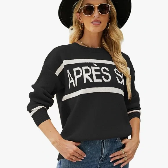 Black Après Ski Sweater - Picture 3 of 4